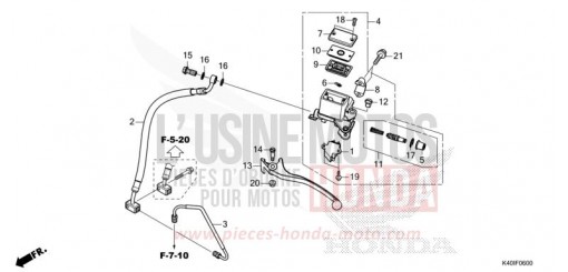REAR BRAKE MASTER CYLINDER NSS125ADM de 2021